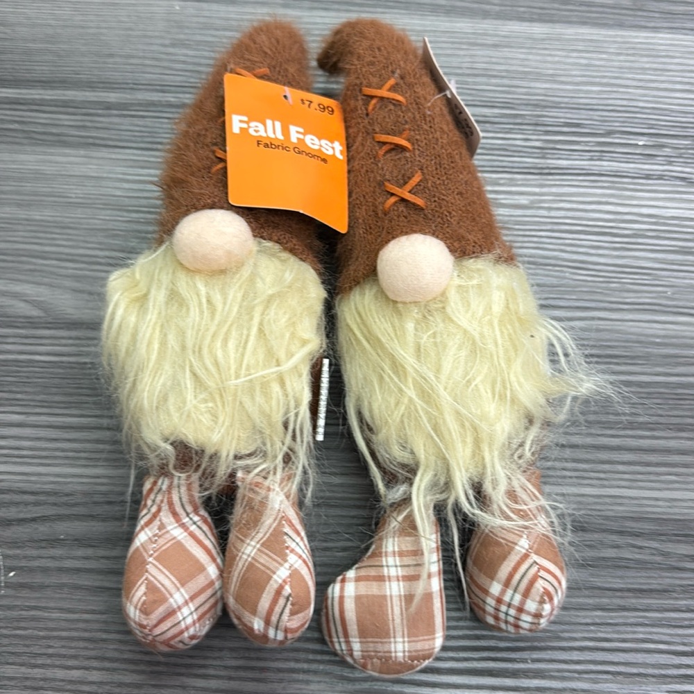 Fall Fest Fabric Gnome Bundle includes 2 gnomes new in excellent condition